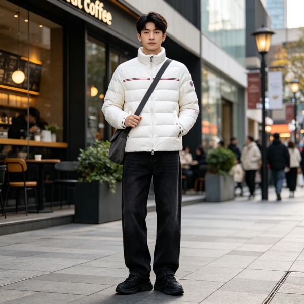 Moncler Logo Patch Zip Up Jacket