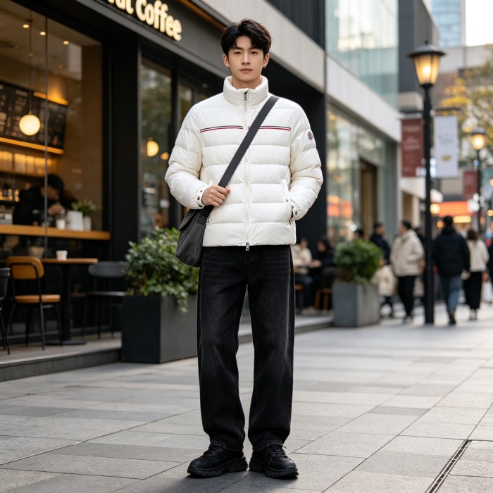 Moncler Logo Patch Zip Up Jacket