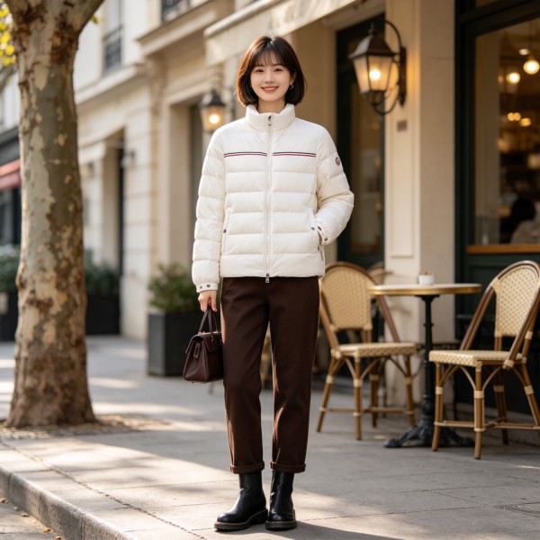 Moncler Logo Patch Zip Up Jacket