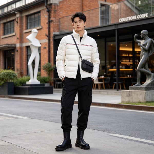Moncler Logo Patch Zip Up Jacket