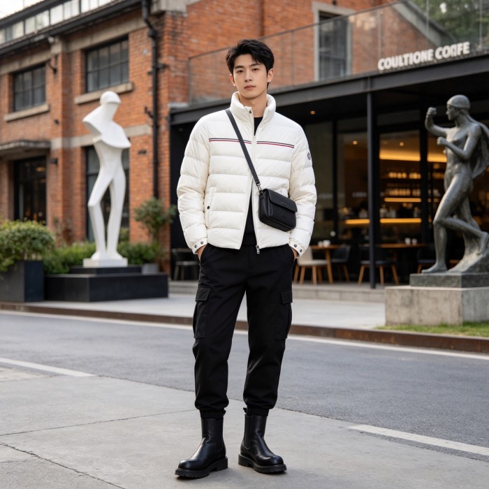 Moncler Logo Patch Zip Up Jacket