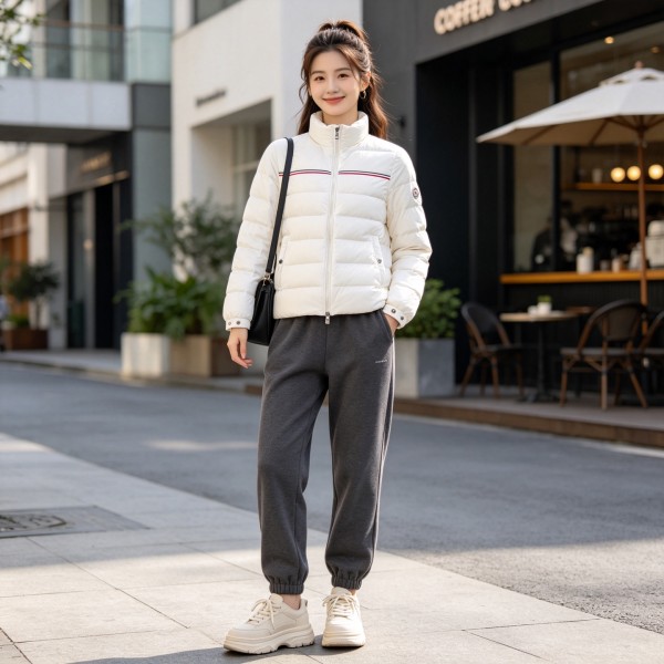 Moncler Logo Patch Zip Up Jacket