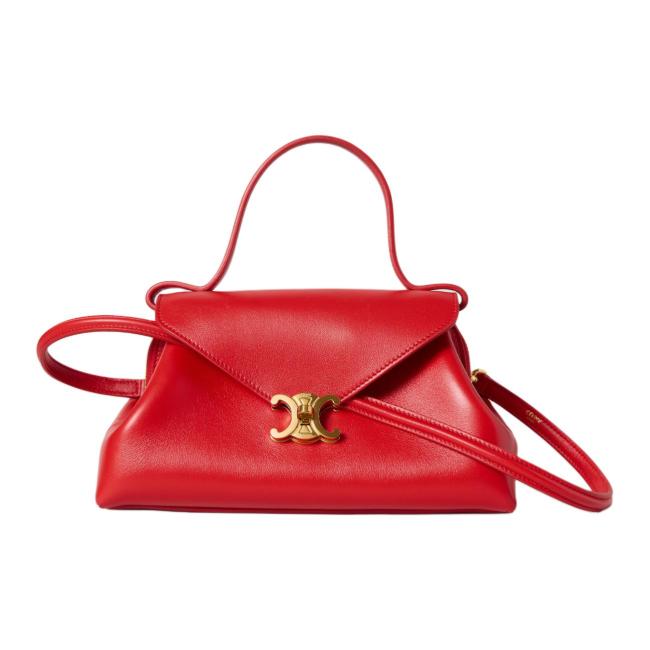 CELINE Calfskin Handbags Small Women's Red L10BF5B53-27AG L24*W9*H12 cm