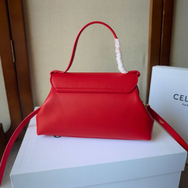 CELINE Calfskin Handbags Small Women's Red L10BF5B53-27AG L24*W9*H12 cm
