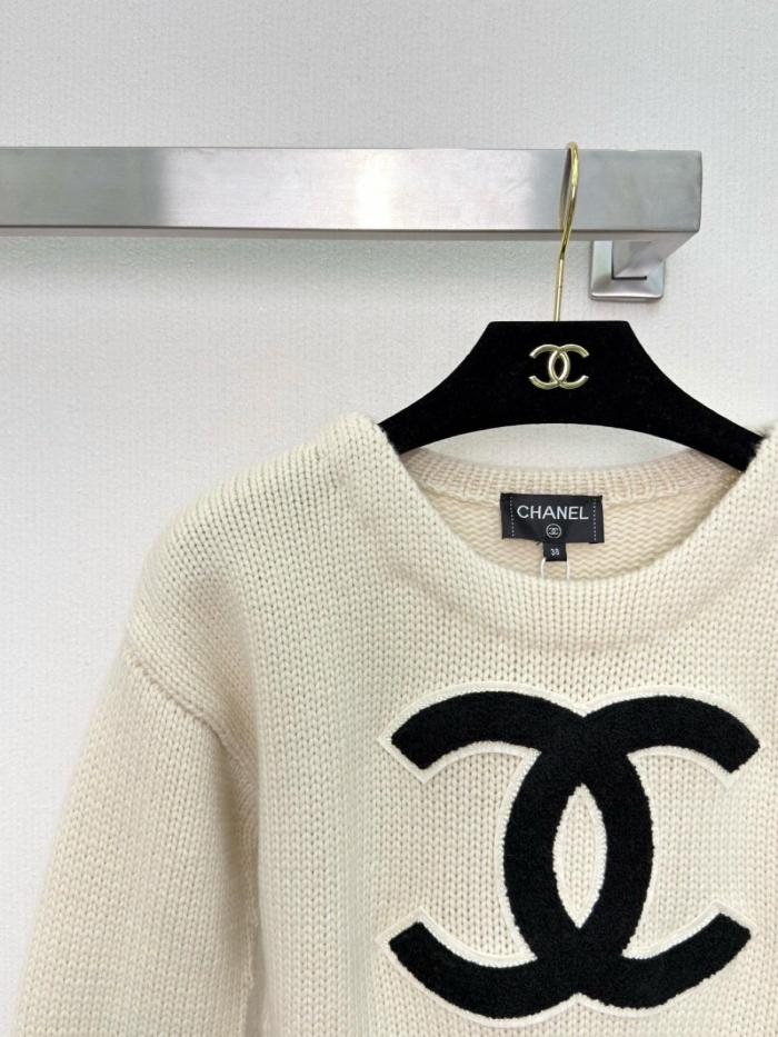 CHANEL Sweaters Women's Beige 