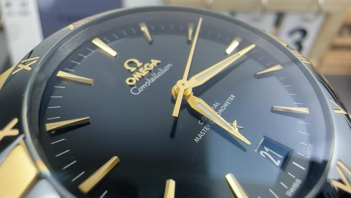 Omega Constellation  41 mm, steel ‑ yellow gold on leather strap