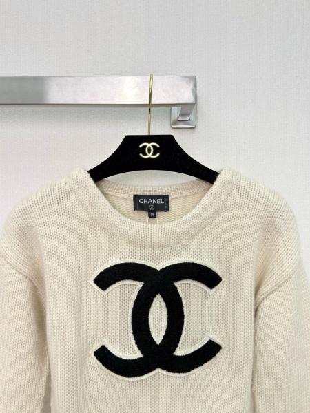 CHANEL Sweaters Women's Beige 