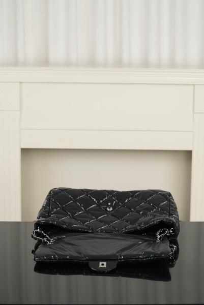CHANEL Maxi Flap Nylon & Silver Metal Flap Bag Crossbody Bags Extra Large Women's Black AS6324-B26241-94305 L38*W11*H28 cm