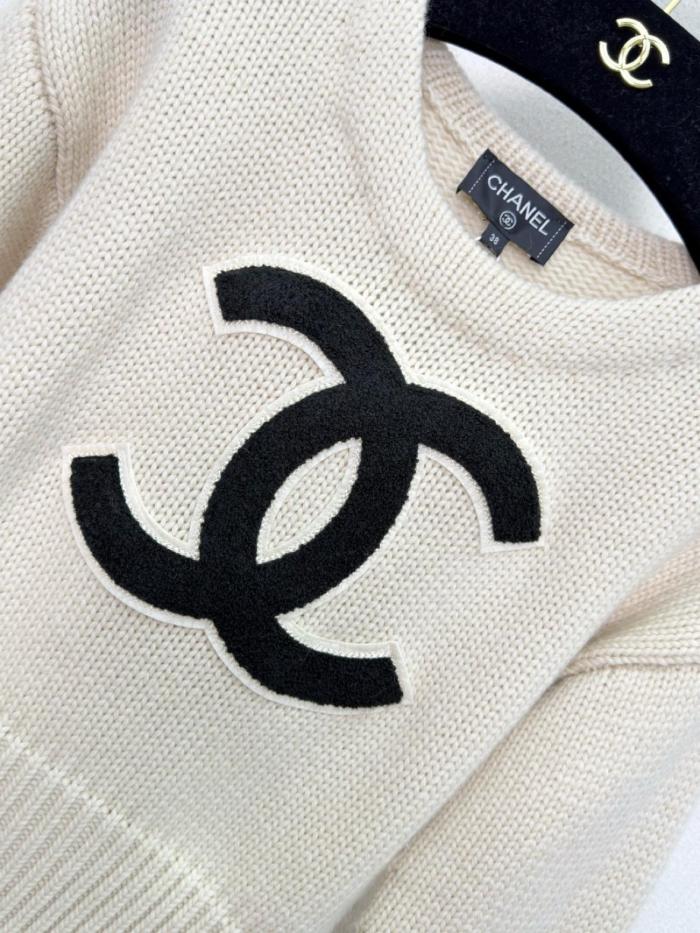 CHANEL Sweaters Women's Beige 