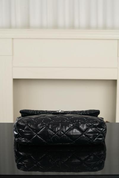 CHANEL Maxi Flap Nylon & Silver Metal Flap Bag Crossbody Bags Extra Large Women's Black AS6324-B26241-94305 L38*W11*H28 cm
