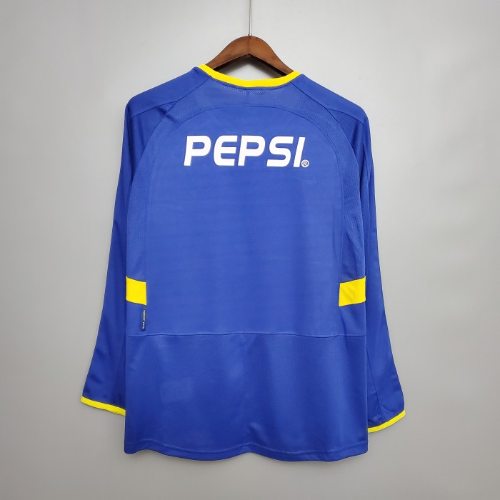 Retro Long Sleeve Boca Juniors 03/04 home