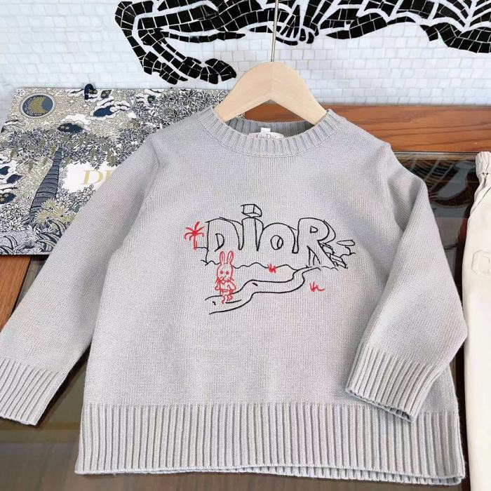 DIOR crew-neck kids suit with pants
