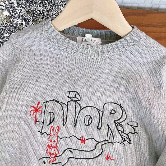 DIOR crew-neck kids suit with pants