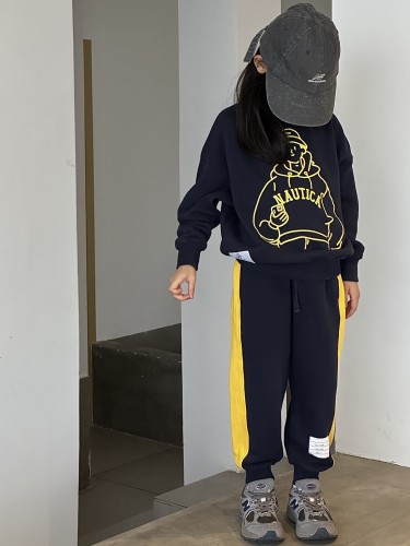 NAUTICA Kids black hoodie suit with pants