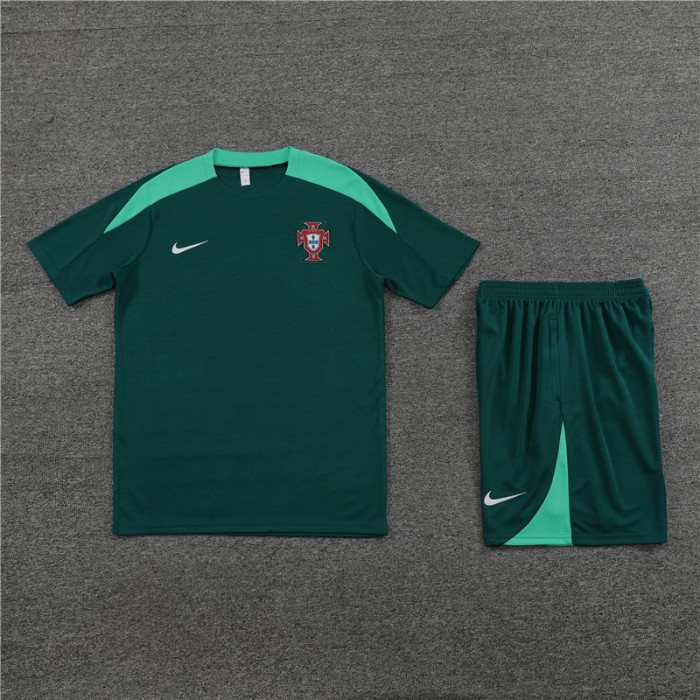 24/25 Portugal  short -sleeved green training suit