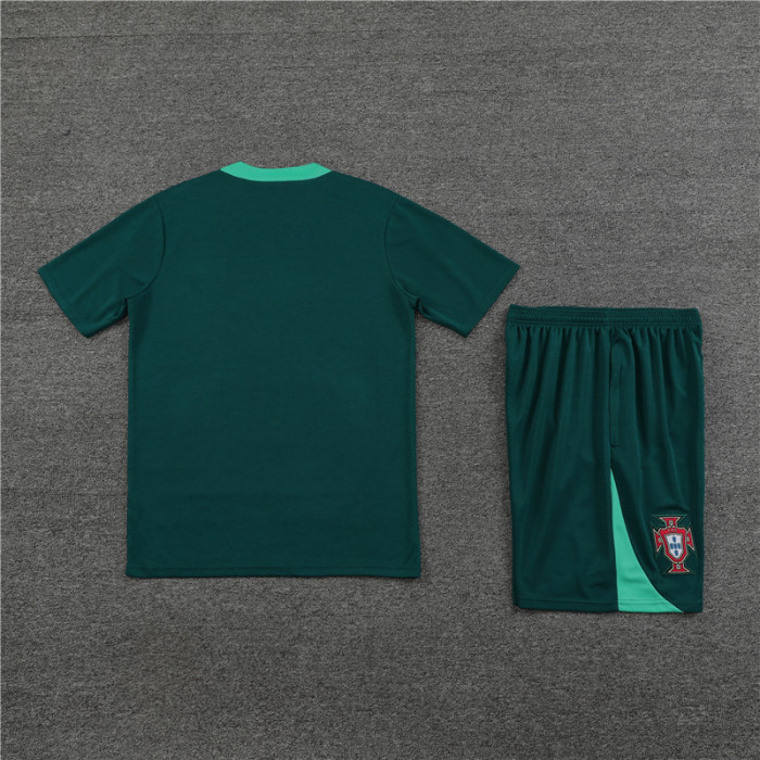 24/25 Portugal  short -sleeved green training suit