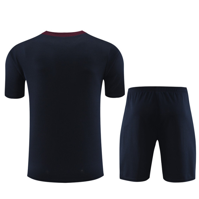 24/25  England short -sleeved royal blue training suit