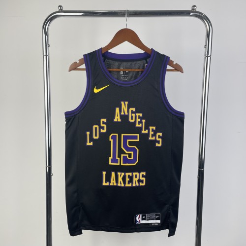24 NBA Lakers City Edition #15 REAVES Basketball Jersey