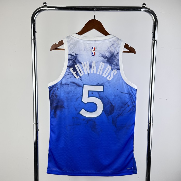 24 NBA Timberwolves City Edition #5 Edwards Basketball Jersey