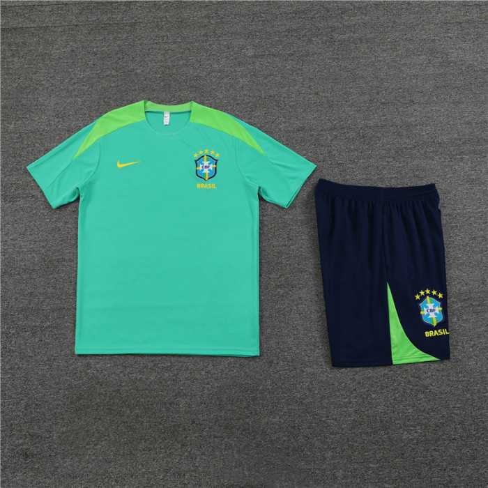 24/25 Brazil kids Short sleeve green training suit
