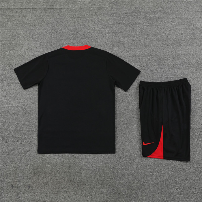 24/25 Portugal kids short sleeved black training suit