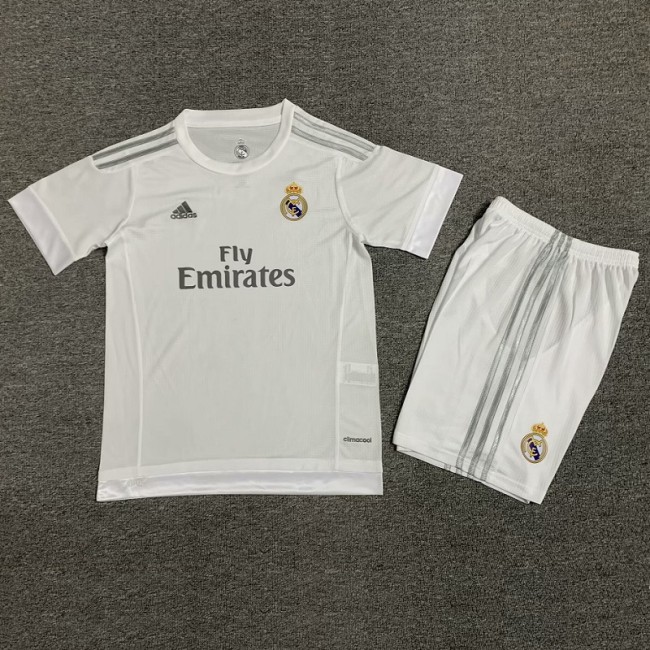 15/16 Retro Real Madrid home kids kit