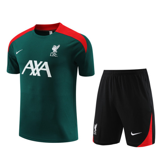 24/25 Liverpool Short sleeve green training suit