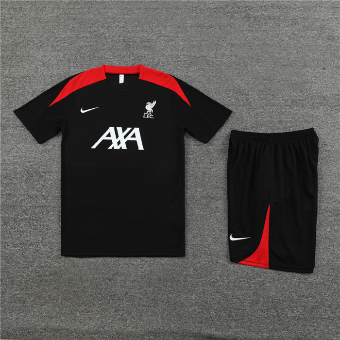 24/25 Liverpool kids Short sleeve black training suit