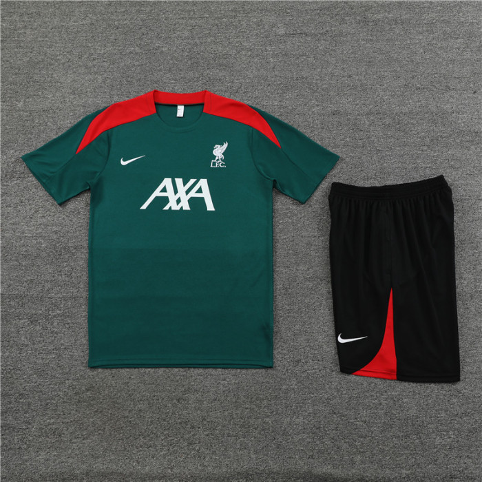 24/25 Liverpool kids Short sleeve green training suit