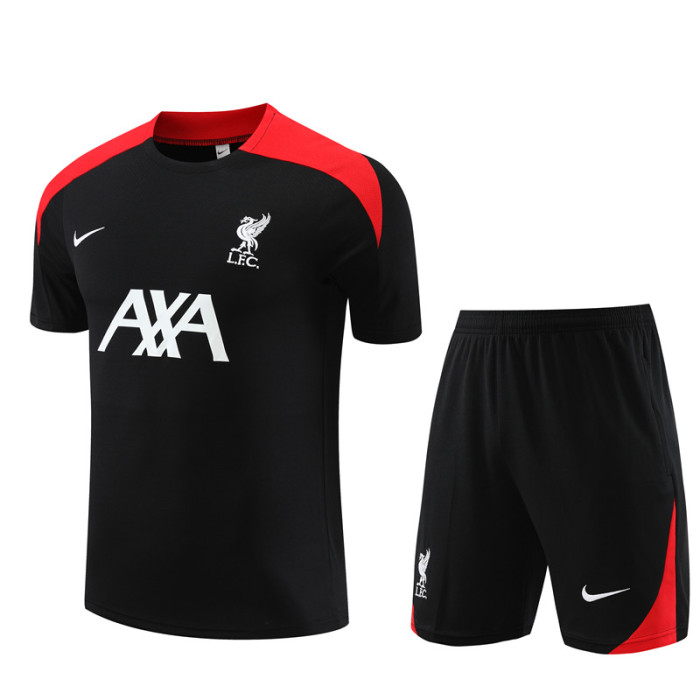 24/25 Liverpool kids Short sleeve black training suit