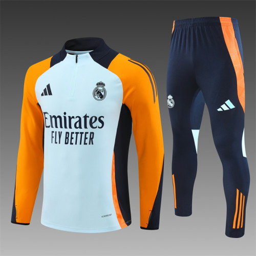24/25 Real Madrid Adult training suit Yellow Blue