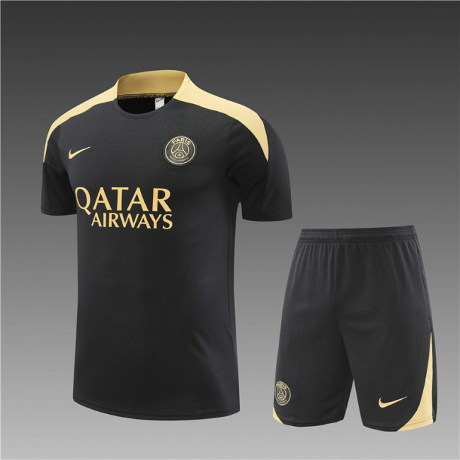 24/25 PSG short -sleeved training suit black