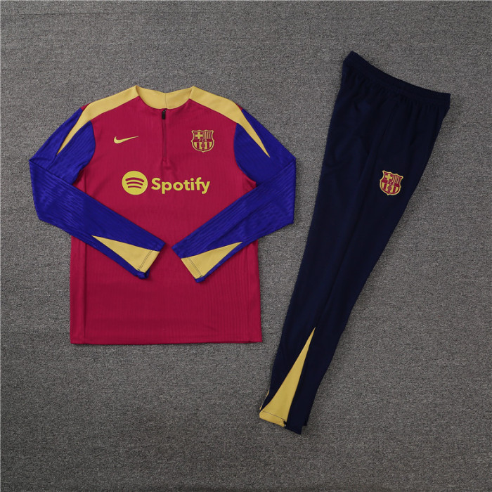 24/25 Barcelona kids training suit Jujube red