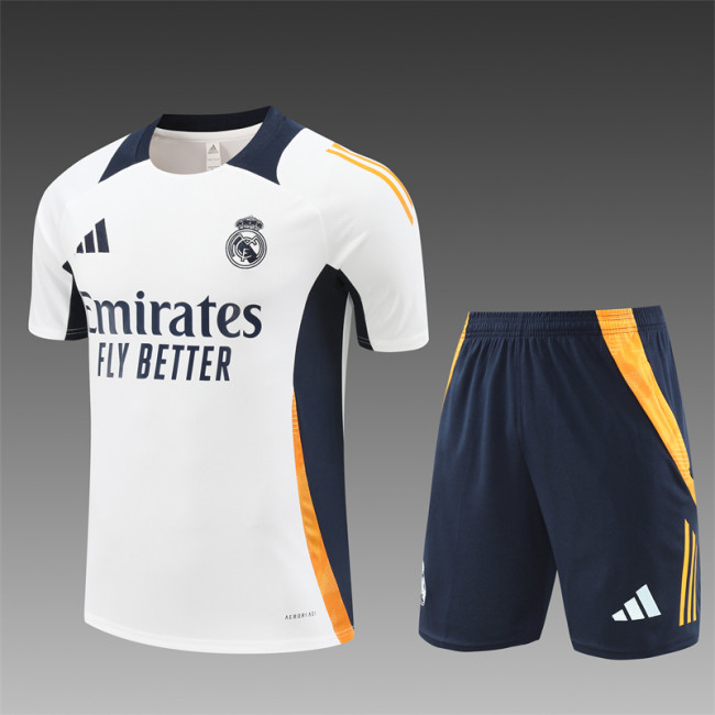 24/25 Real Madrid Short sleeve training suit white