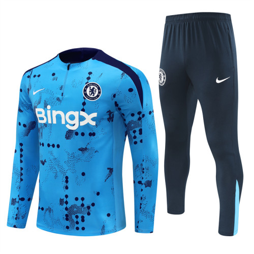 24/25 Chelsea kids training suit Camouflage Blue