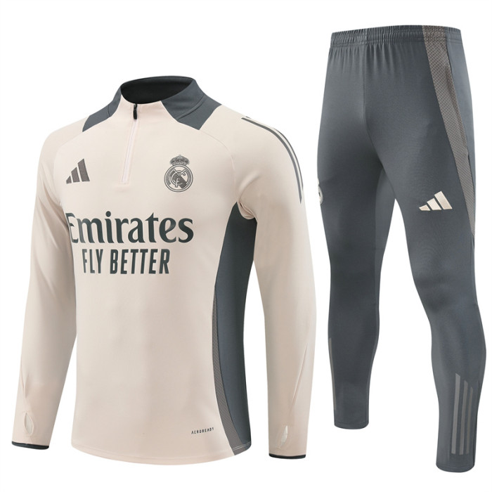 24/25 Real Madrid Kids training suit light yellow