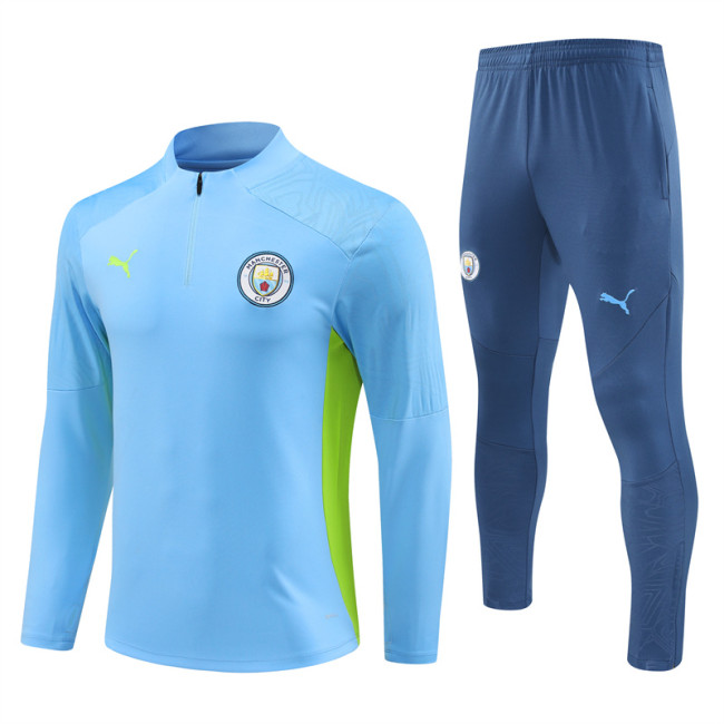 24/25 Manchester city kids training suit Light Blue