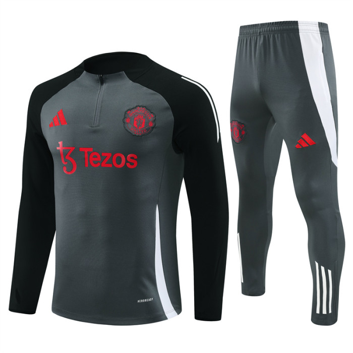 24/25 Manchester United kids training suit dark grey