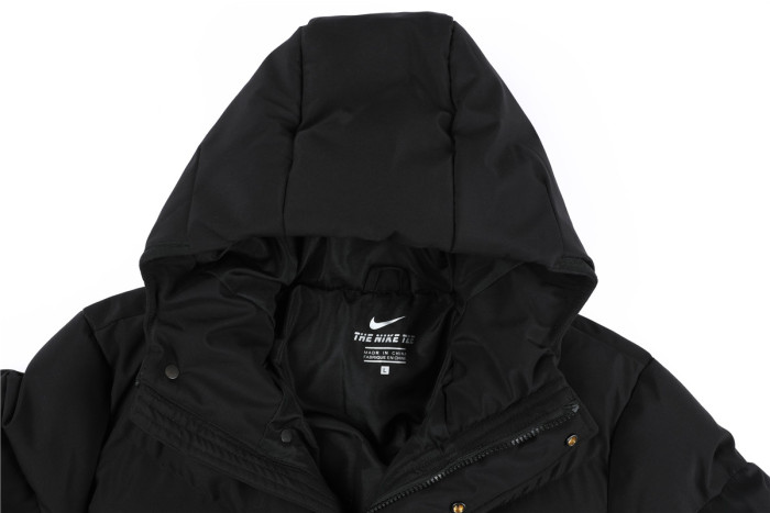 Nike black long cotton coat jacket