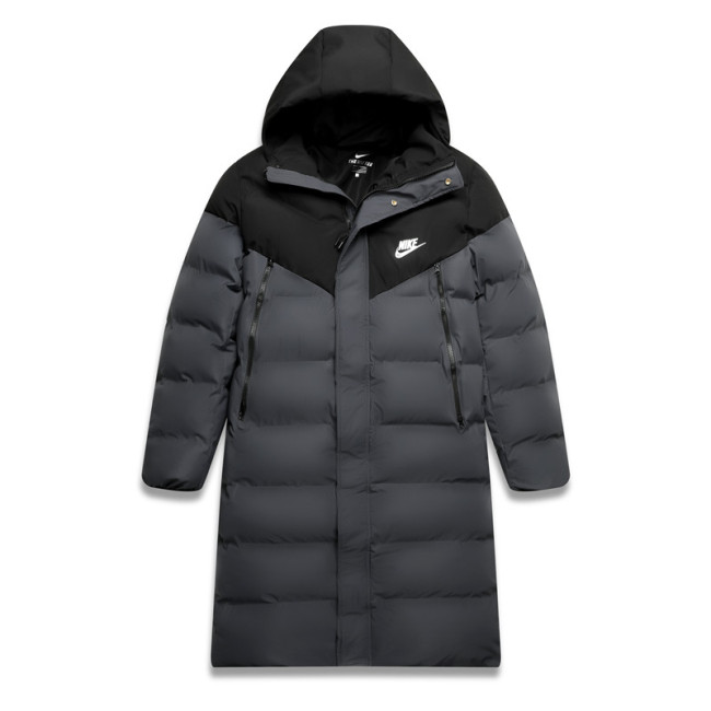 Nike black grey long cotton coat jacket