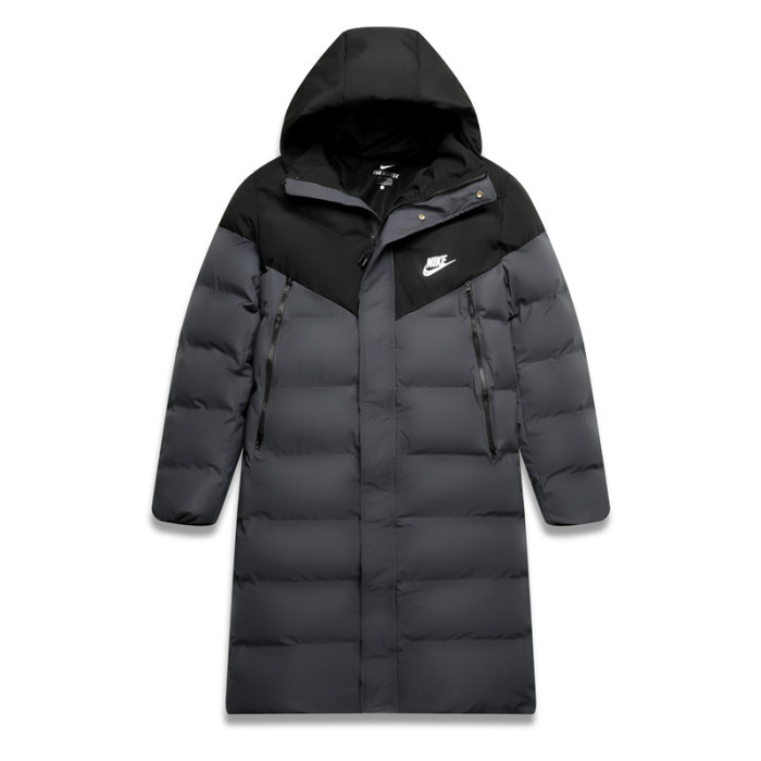 Nike black grey long cotton coat jacket