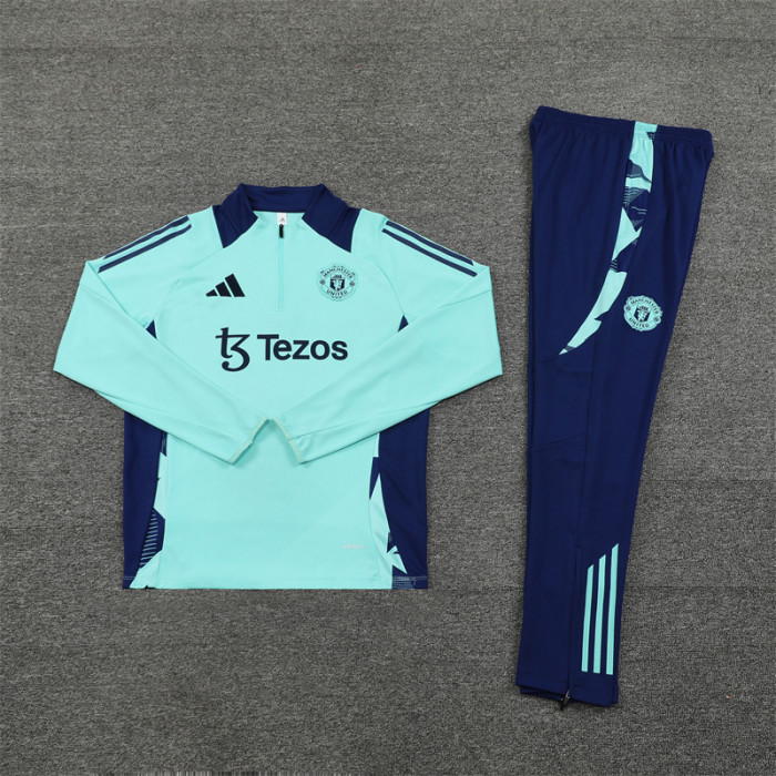 24/25 Manchester United kids training suit Light Blue