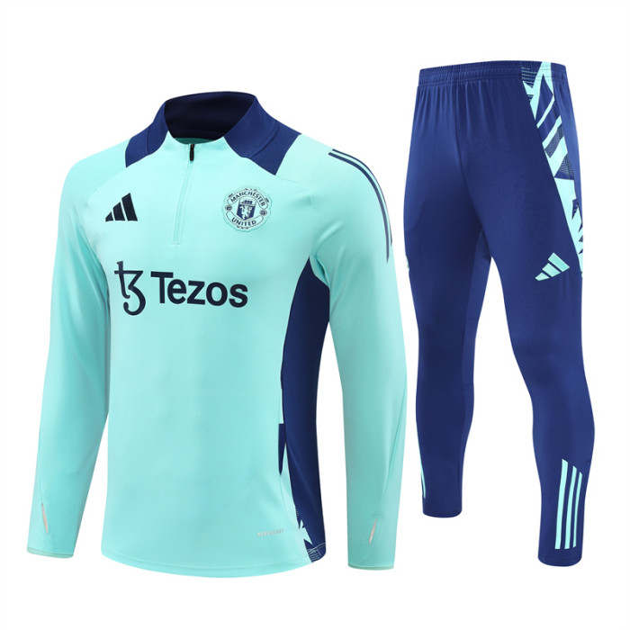 24/25 Manchester United kids training suit Light Blue
