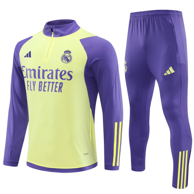 23/24 Real Madrid training suit Light yellow