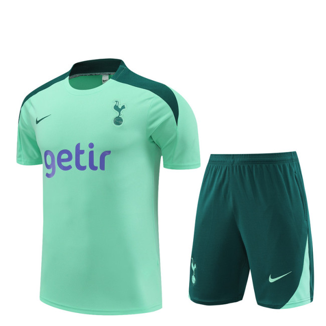 24/25 Tottenham Hotspur kids Short sleeve Light Green training suit