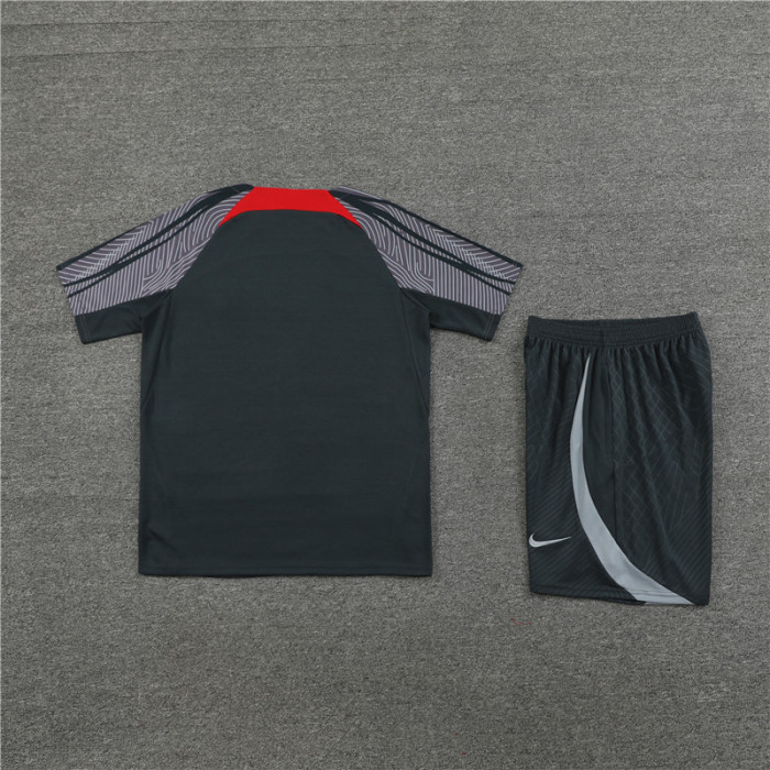 24/25 Liverpool kids Short sleeve Dark gray training suit
