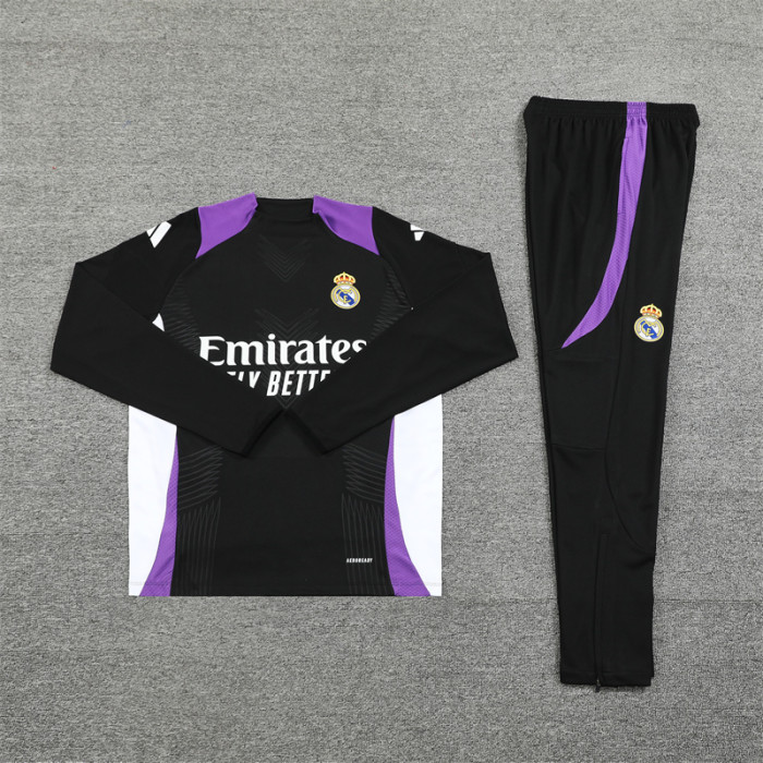 24/25 Real Madrid Adult training suit black Purple