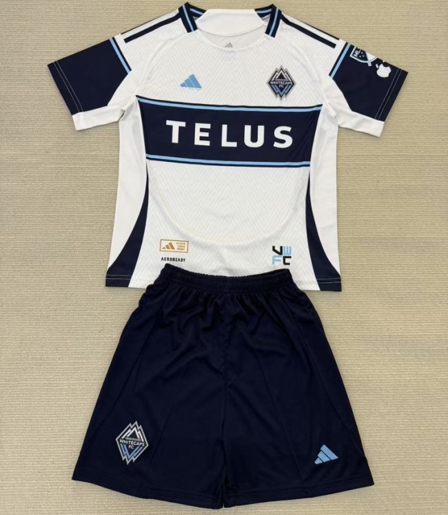 25/26 Vancouver Whitecaps home kids kit