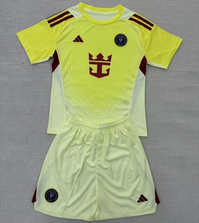 25/26 Inter Miami goalkeeper kids kit yellow