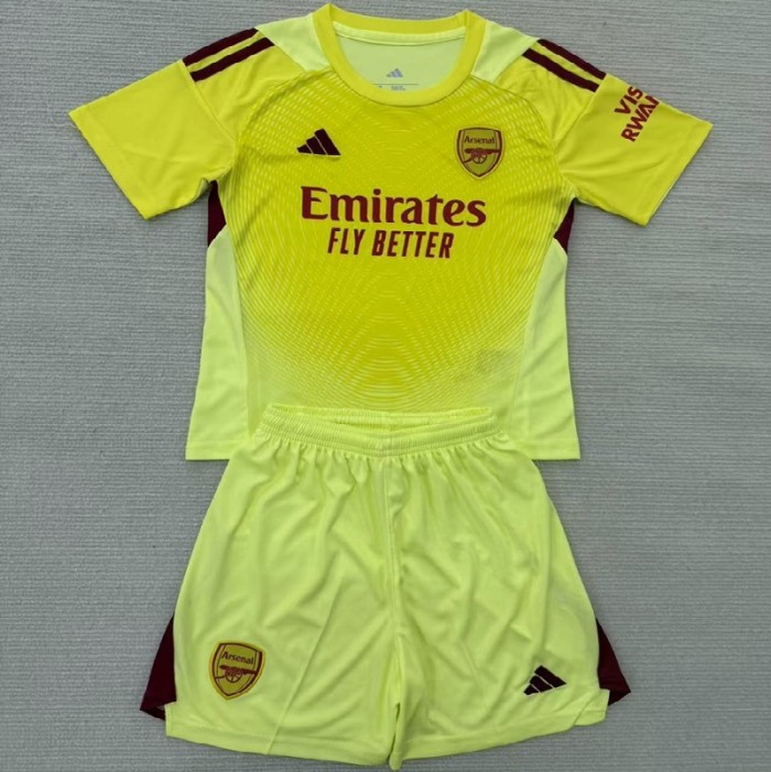 25/26 Arsenal goalkeeper Kids kit yellow